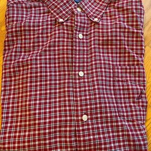 Nautica Red Plaid Button-Up Shirt